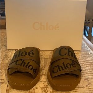 Chloe leather slides